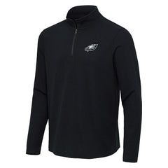 Philadelphia Eagles Antigua Sync Tri-Blend Quarter-Zip Pullover | NFL Outlet