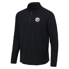 Pittsburgh Steelers Antigua Sync Tri-Blend Quarter-Zip Pullover | NFL Discount