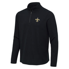 New Orleans Saints Antigua Sync Tri-Blend Quarter-Zip Pullover | NFL On sale