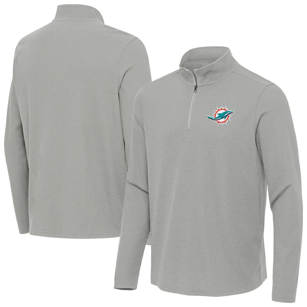 Miami Dolphins Antigua Sync Tri-Blend Quarter-Zip Pullover | NFL New