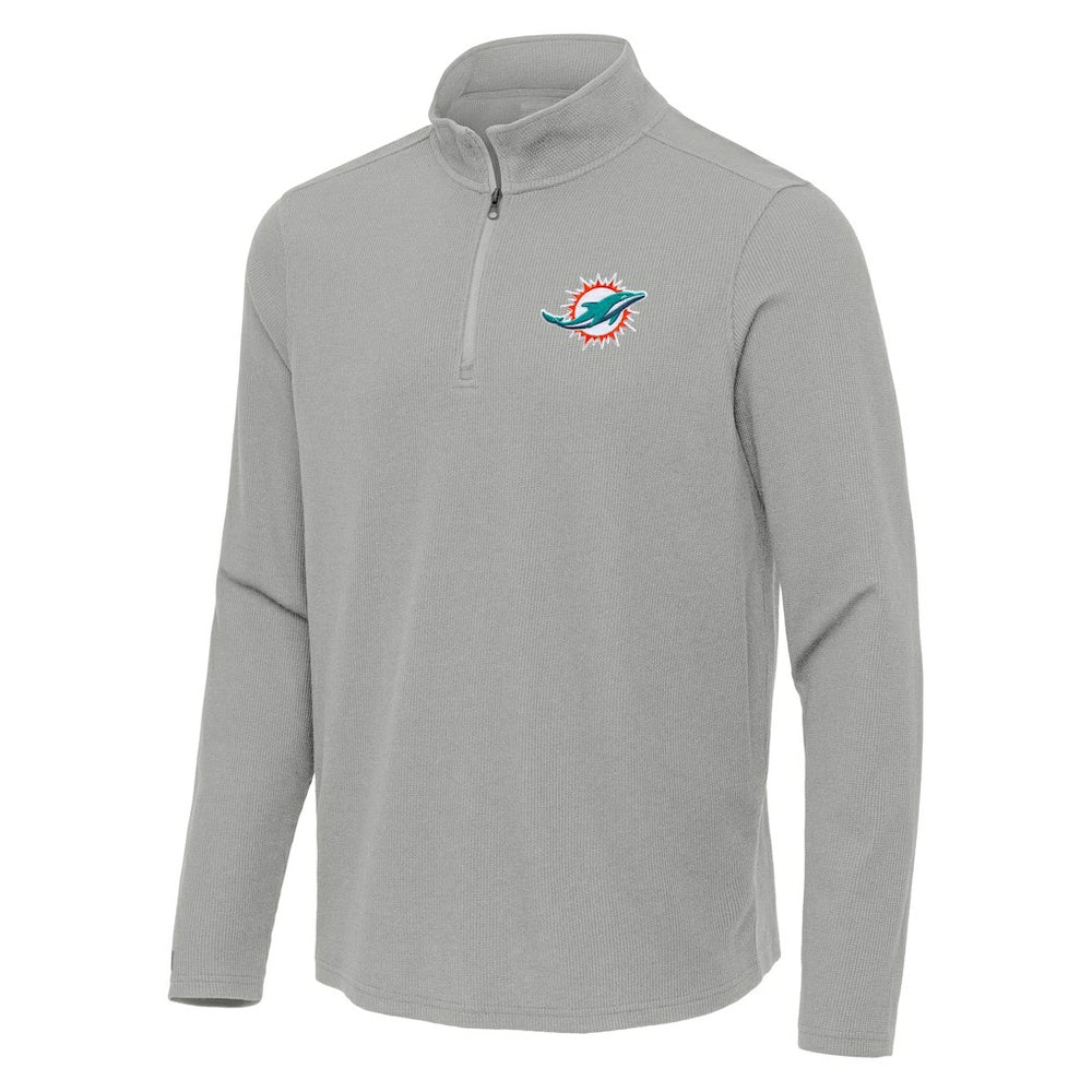 Miami Dolphins Antigua Sync Tri-Blend Quarter-Zip Pullover | NFL New