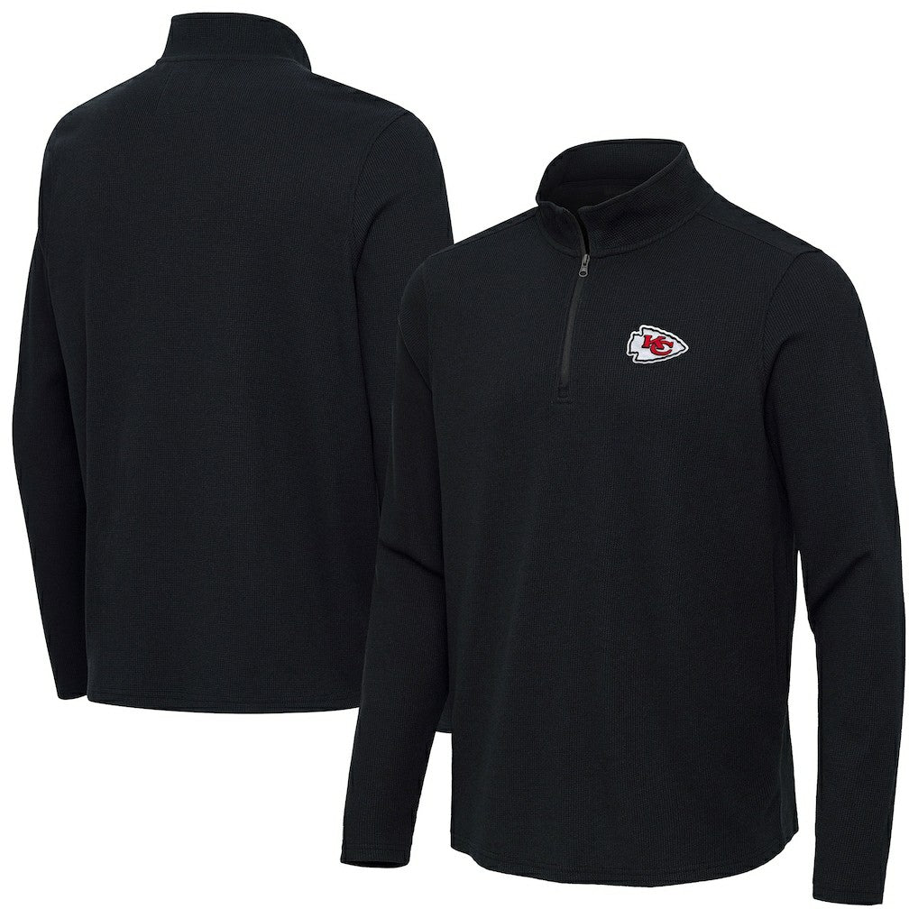 Kansas City Chiefs Antigua Sync Tri-Blend Quarter-Zip Pullover | NFL New