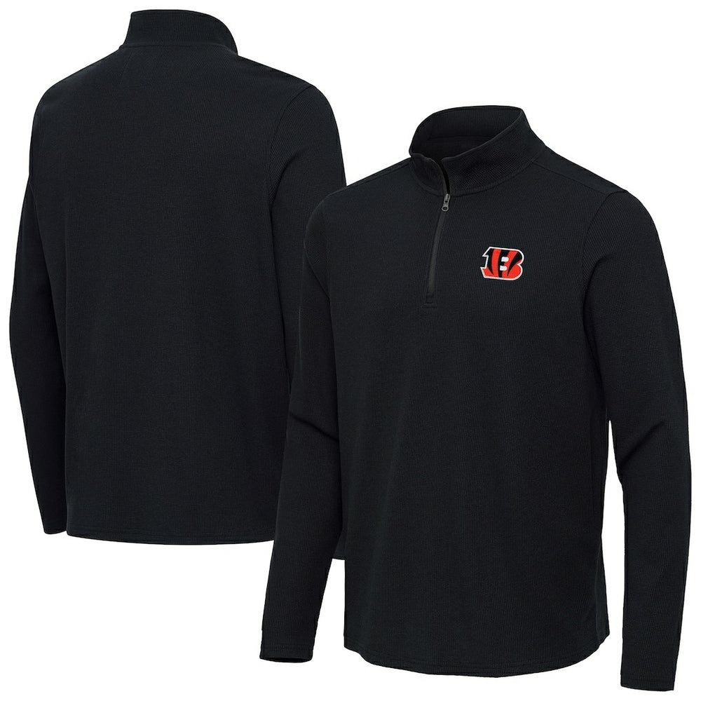 Cincinnati Bengals Antigua Sync Tri-Blend Quarter-Zip Pullover | NFL New
