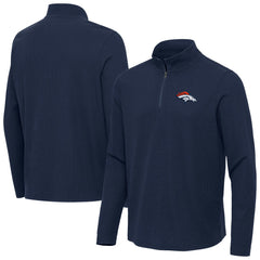 Denver Broncos Antigua Sync Tri-Blend Quarter-Zip Pullover | NFL US