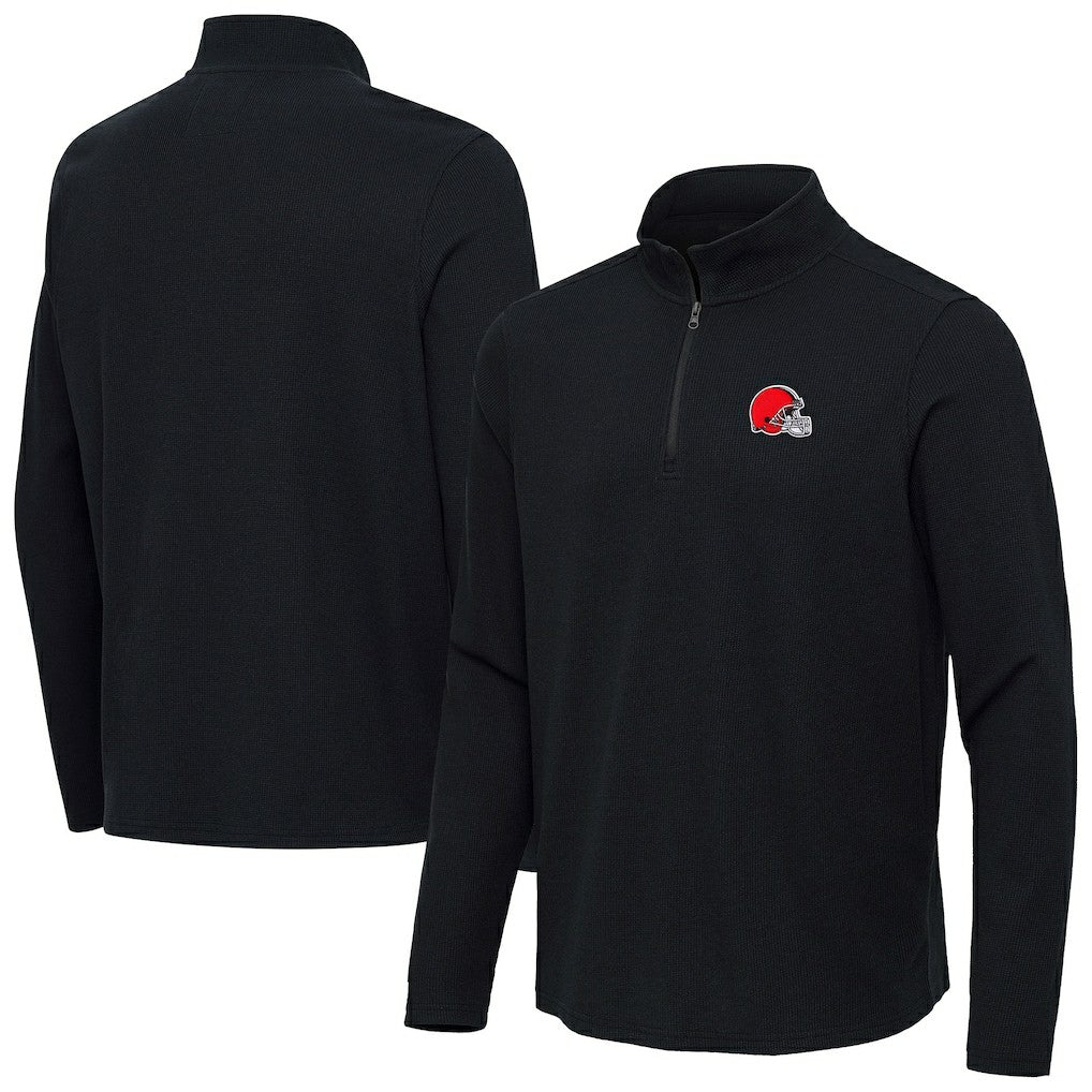 Cleveland Browns Antigua Sync Tri-Blend Quarter-Zip Pullover | NFL Sale