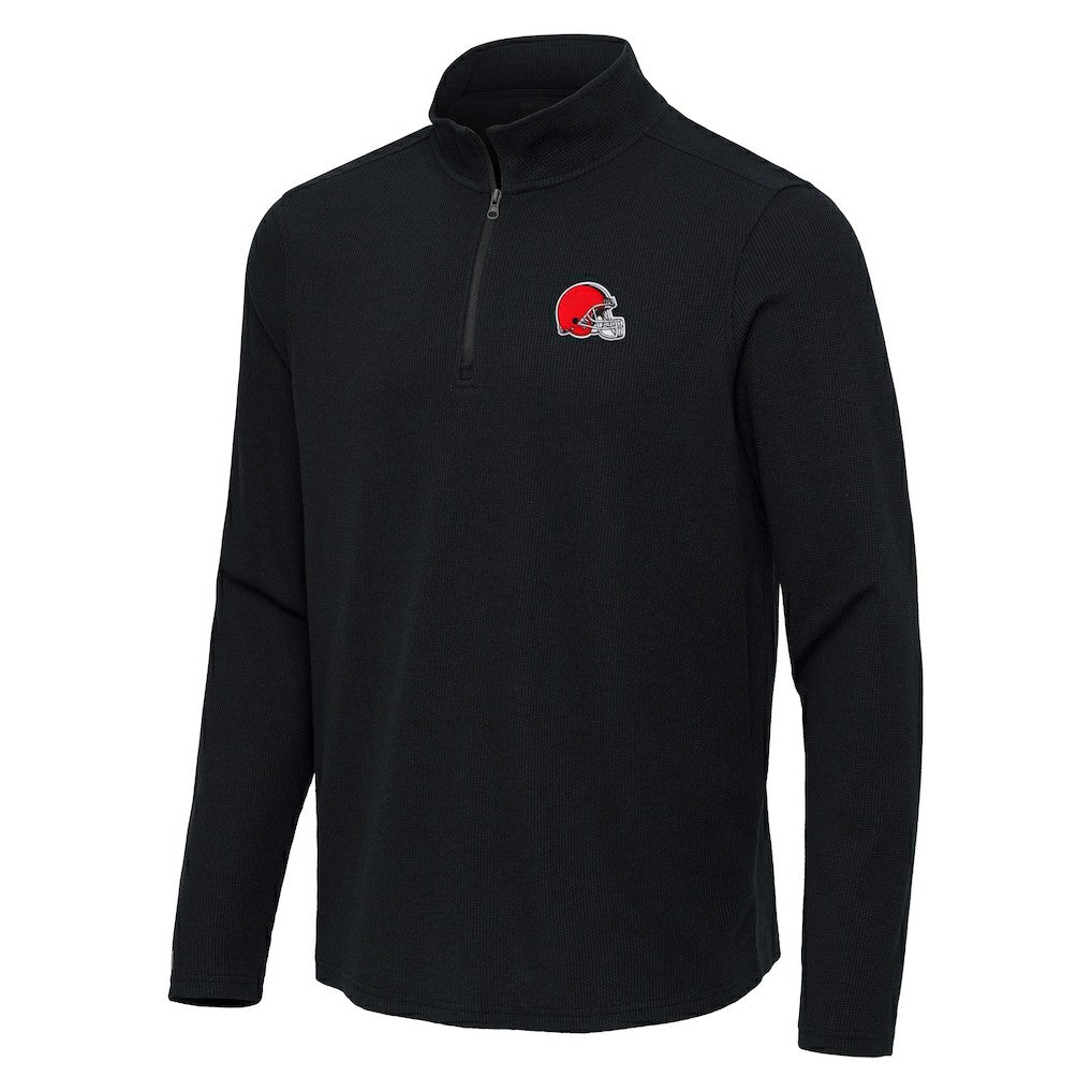 Cleveland Browns Antigua Sync Tri-Blend Quarter-Zip Pullover | NFL Sale