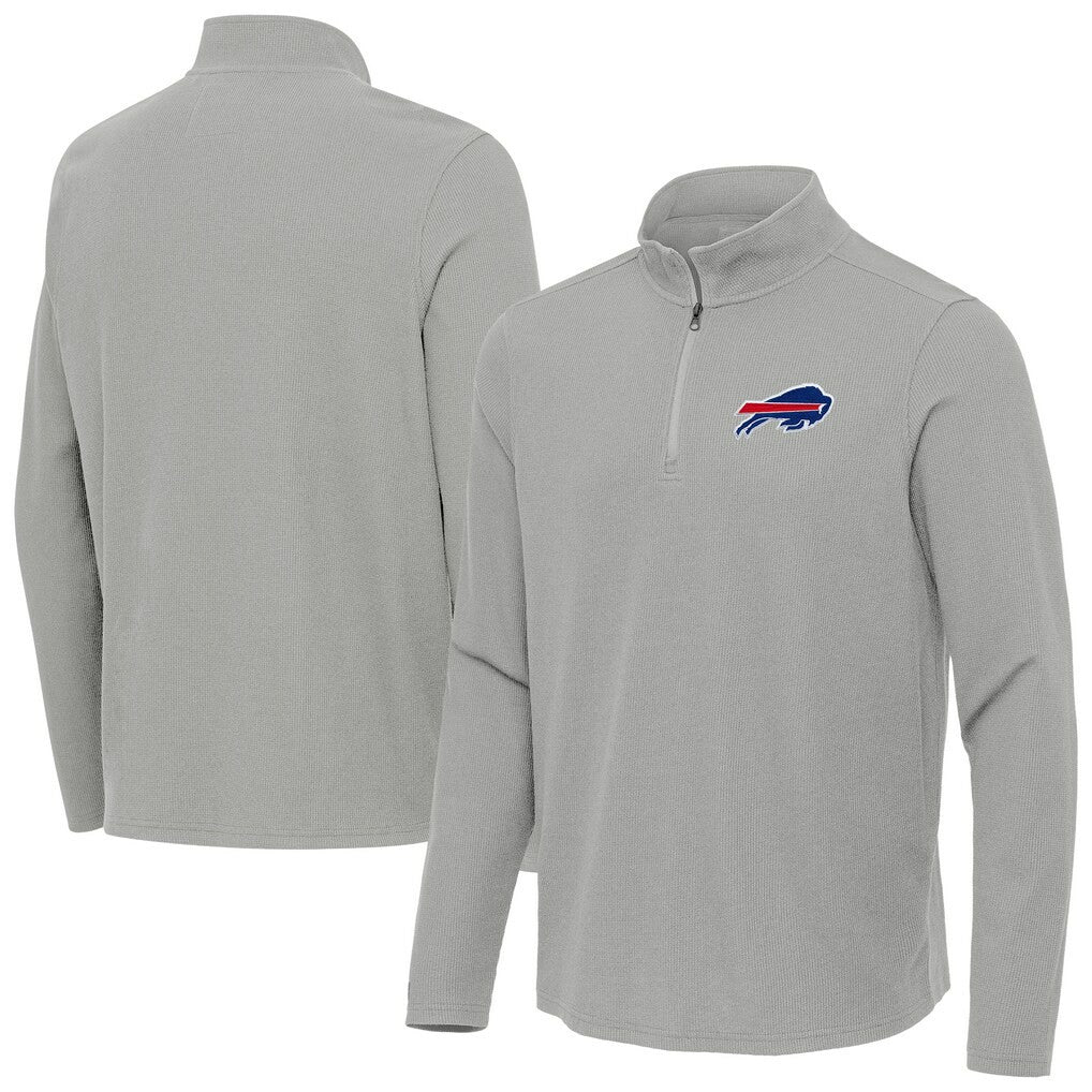 Buffalo Bills Antigua Sync Tri-Blend Quarter-Zip Pullover | NFL New