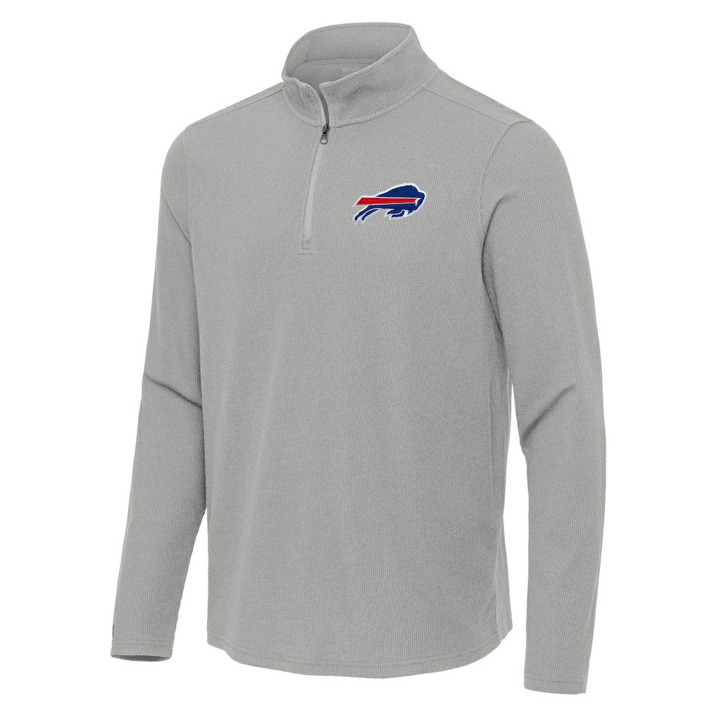 Buffalo Bills Antigua Sync Tri-Blend Quarter-Zip Pullover | NFL New