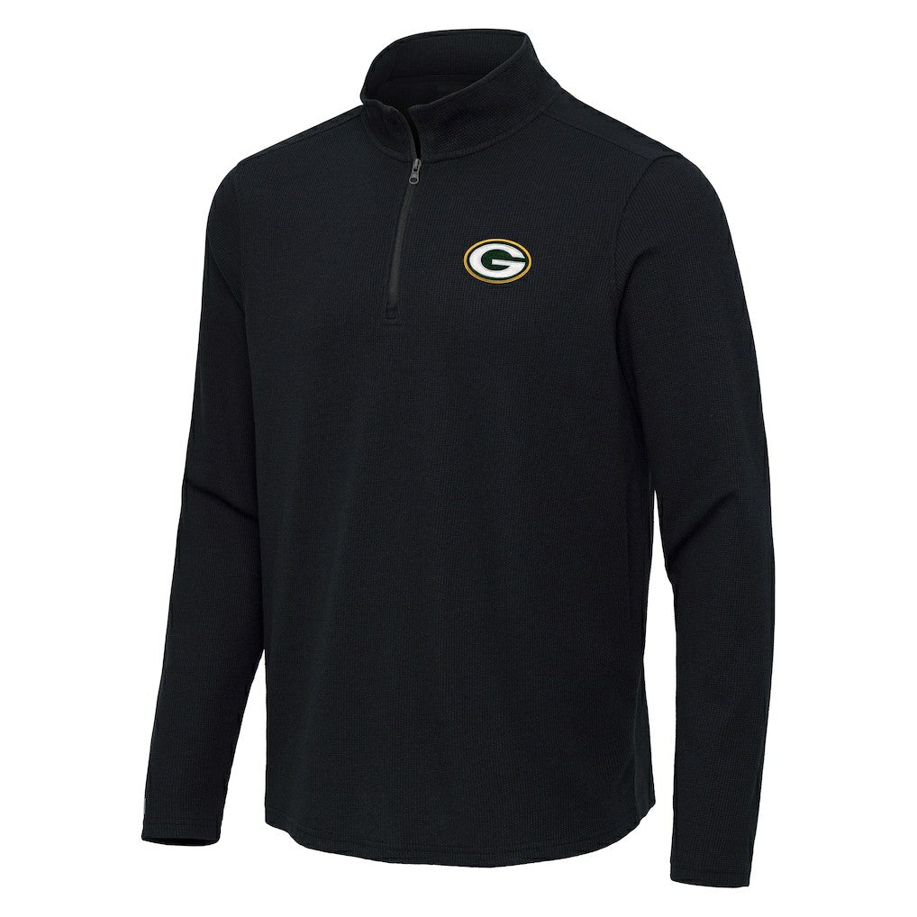 Green Bay Packers Antigua Sync Tri-Blend Quarter-Zip Pullover | NFL Outlet
