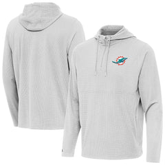 Miami Dolphins Antigua Connected Quarter-Zip Pullover Hoodie | NFL Discount