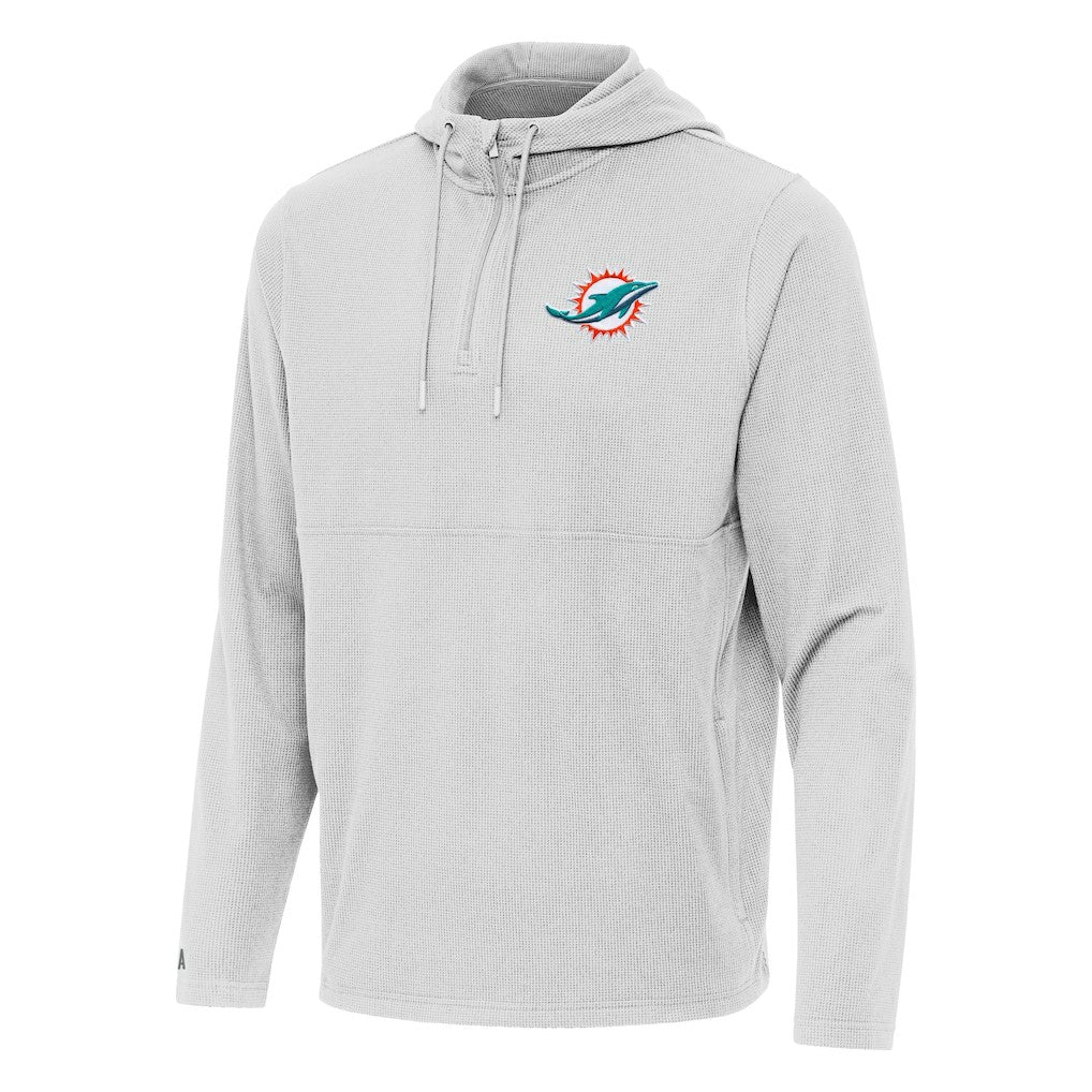 Miami Dolphins Antigua Connected Quarter-Zip Pullover Hoodie | NFL Discount