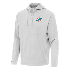 Miami Dolphins Antigua Connected Quarter-Zip Pullover Hoodie | NFL Discount
