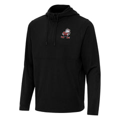 Cleveland Browns Antigua Throwback Connected Quarter-Zip Pullover Hoodie | NFL Hot