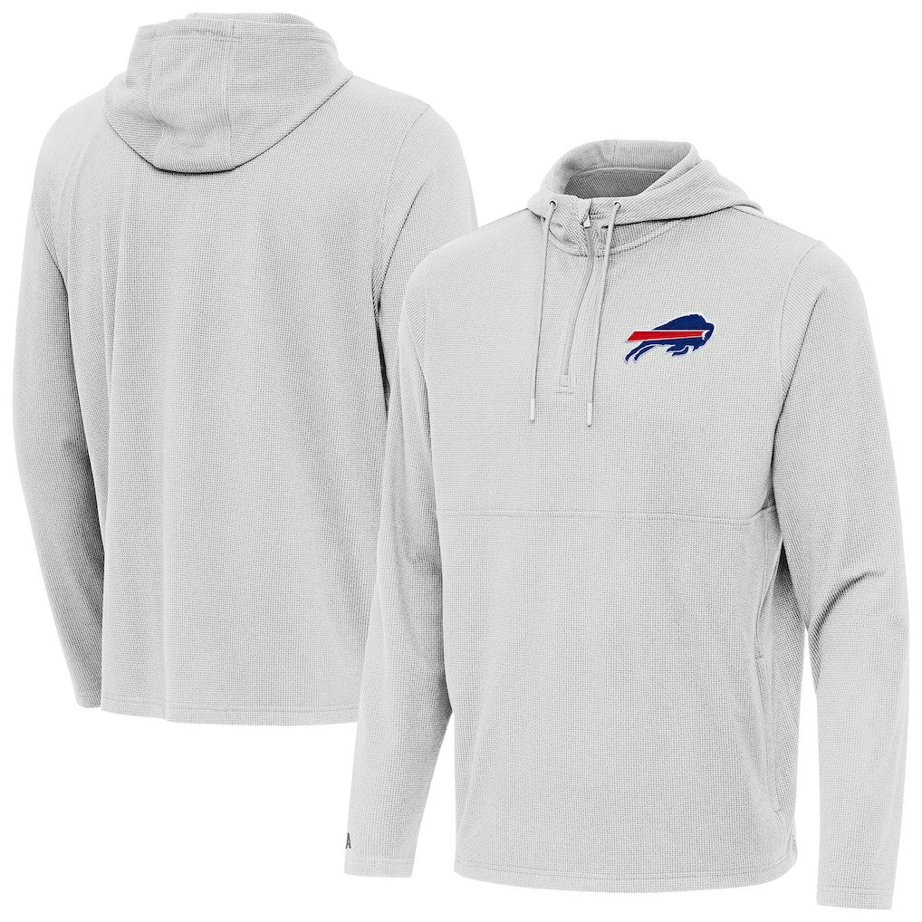 Buffalo Bills Antigua Connected Quarter-Zip Pullover Hoodie | NFL Hot