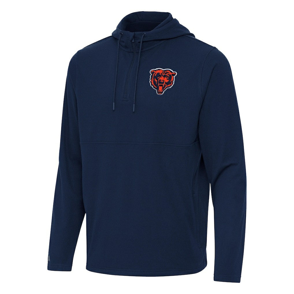 Chicago Bears Antigua Connected Quarter-Zip Pullover Hoodie | NFL US