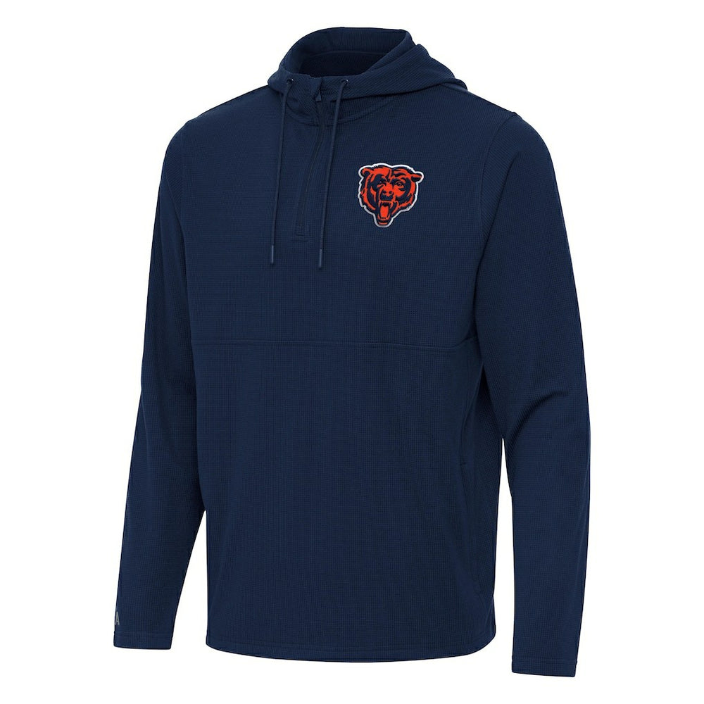 Chicago Bears Antigua Connected Quarter-Zip Pullover Hoodie | NFL US