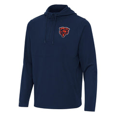 Chicago Bears Antigua Connected Quarter-Zip Pullover Hoodie | NFL US