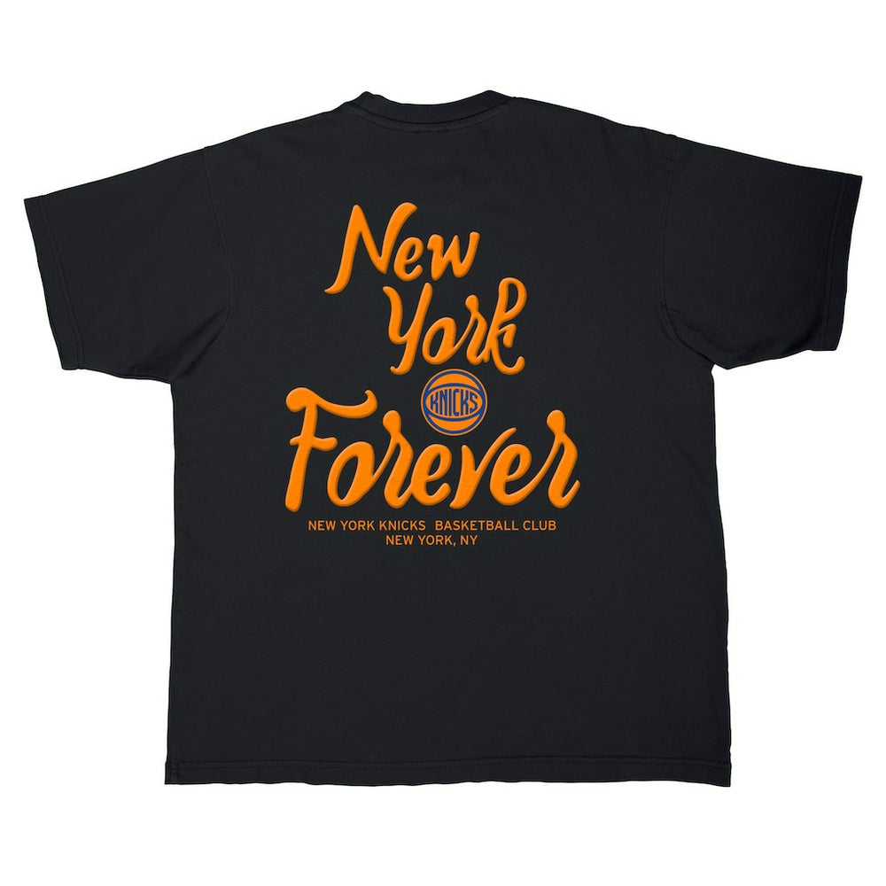 Black New York Knicks Stadium Essentials Unisex Oversized Forever NYC T-Shirt | NBA