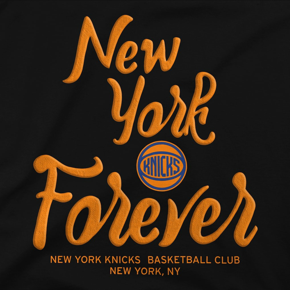 Black New York Knicks Stadium Essentials Unisex Oversized Forever NYC T-Shirt | NBA