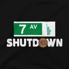 Black New York Knicks Stadium Essentials 7th Avenue Shutdown T-Shirt | NBA