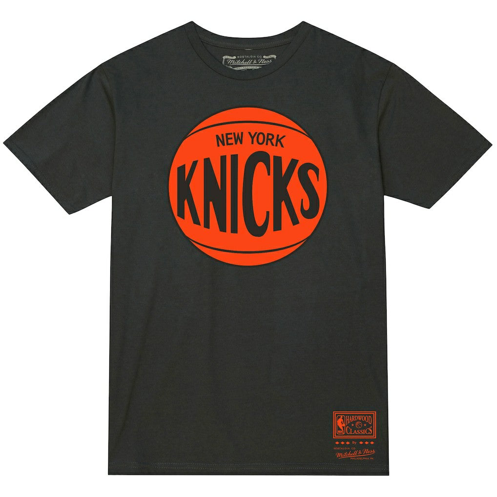 Heather Charcoal New York Knicks Unisex Hardwood Classics MVP Logo T-Shirt | NBA