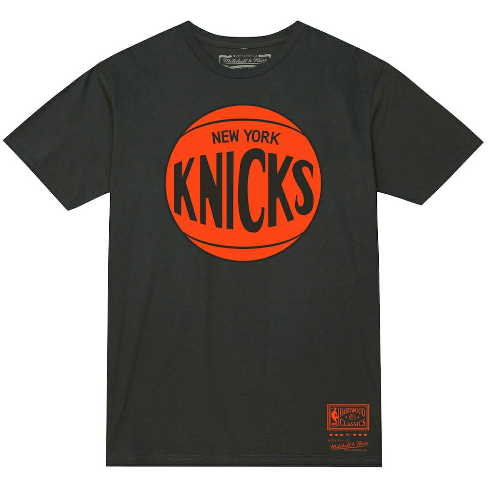 Heather Charcoal New York Knicks Unisex Hardwood Classics MVP Logo T-Shirt | NBA
