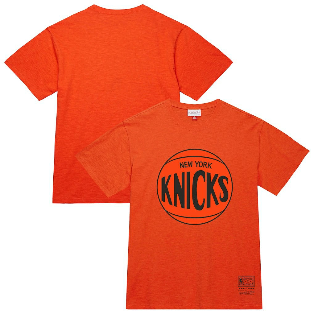 Orange New York Knicks Unisex Hardwood Classics MVP Logo T-Shirt | NBA