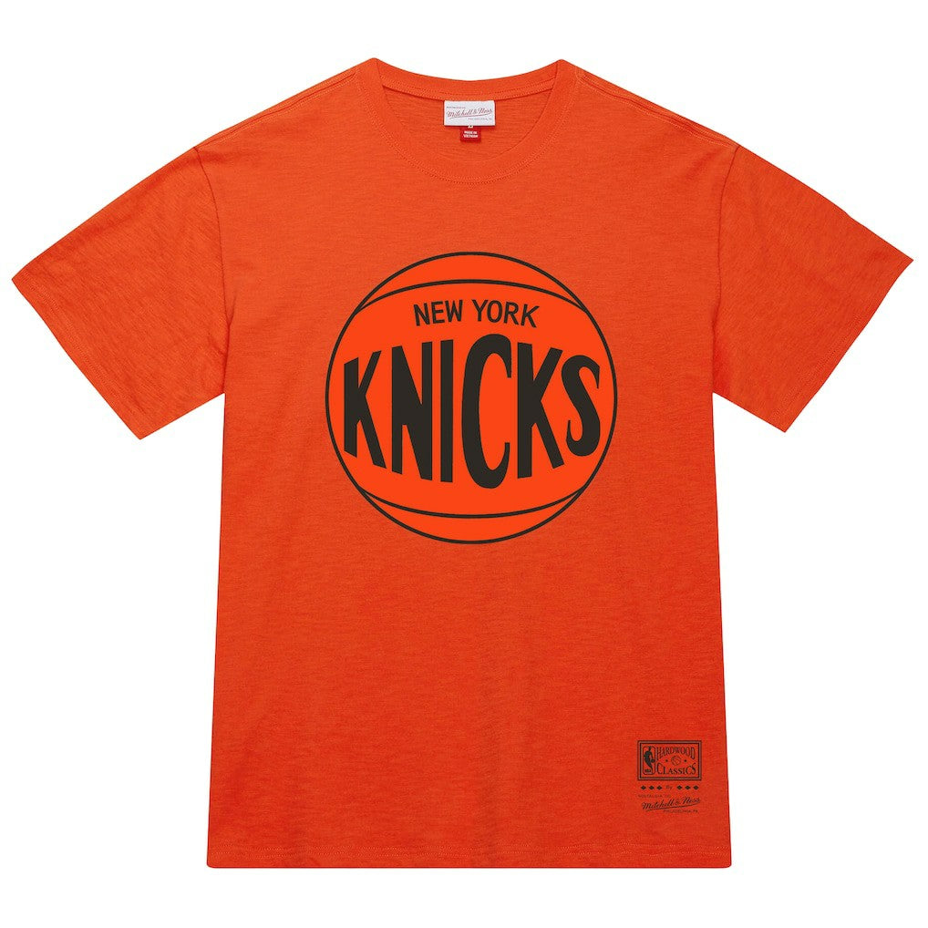 Orange New York Knicks Unisex Hardwood Classics MVP Logo T-Shirt | NBA