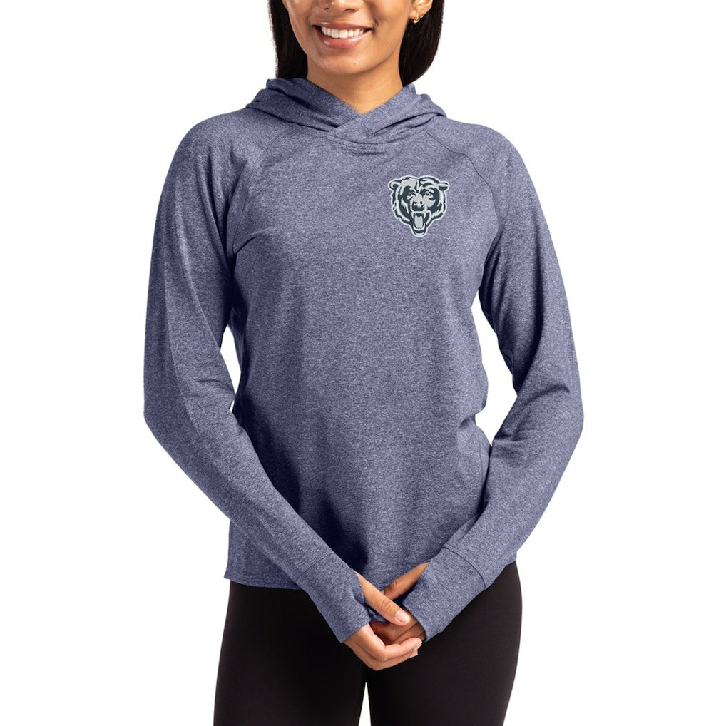Chicago Bears Cutter & Buck Women's Tonal Logo Adapt Knit Recycled Raglan Pullover Hoodie | NFL On sale