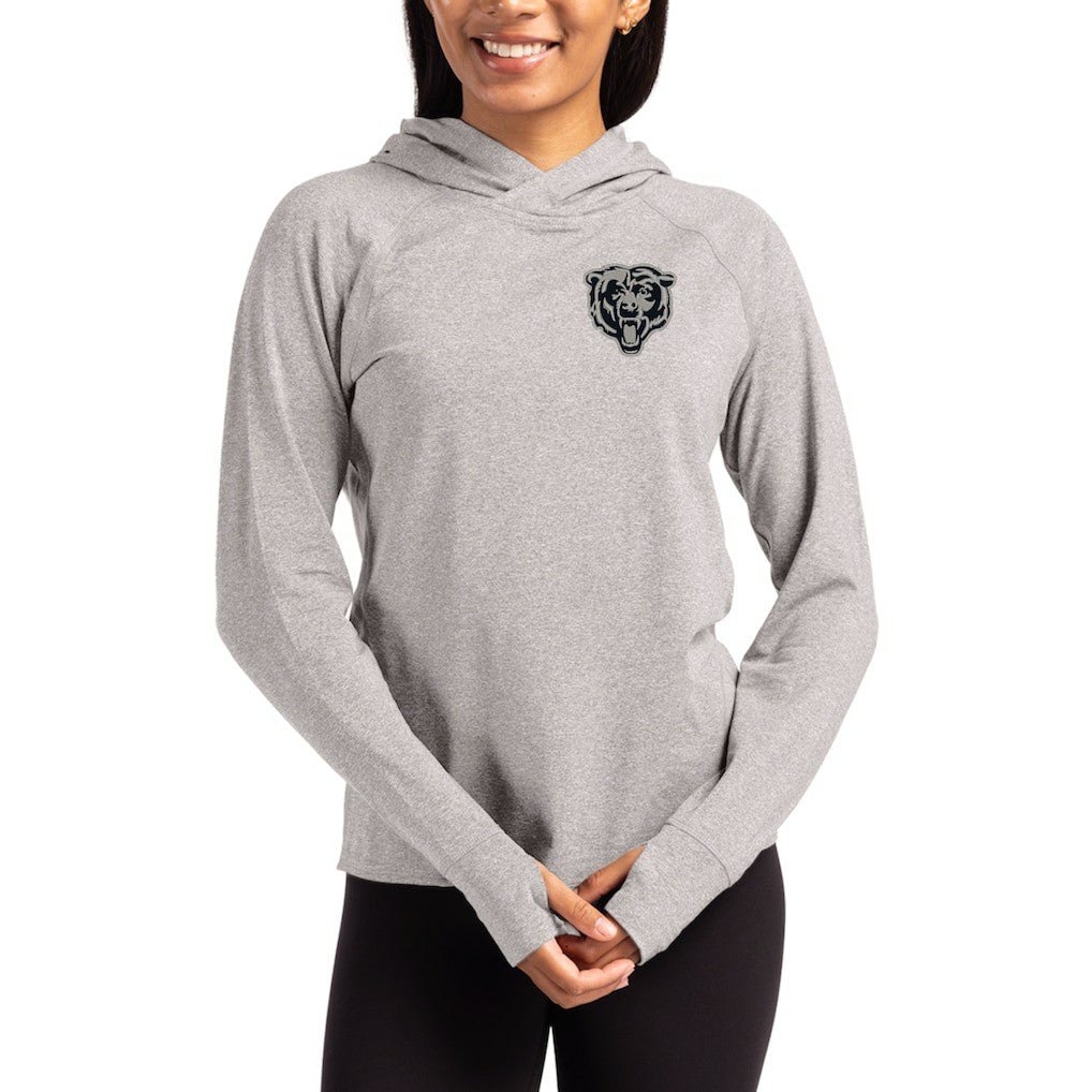 Chicago Bears Cutter & Buck Women's Tonal Logo Adapt Knit Recycled Raglan Pullover Hoodie | NFL On sale
