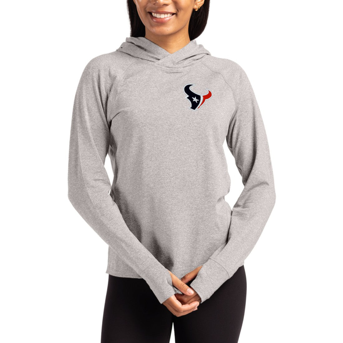 Houston Texans Cutter & Buck Women's Primary Logo Adapt Knit Recycled Raglan Pullover Hoodie | NFL Near me