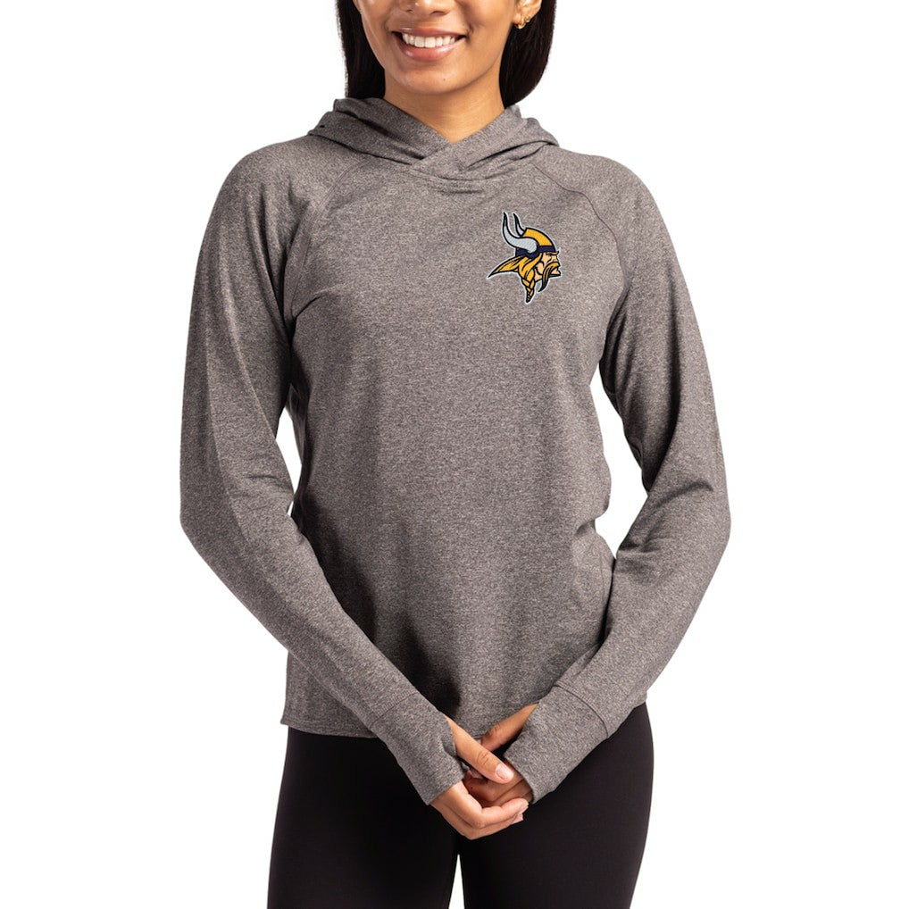 Minnesota Vikings Cutter & Buck Women's Primary Logo Adapt Knit Recycled Raglan Pullover Hoodie | NFL Discount