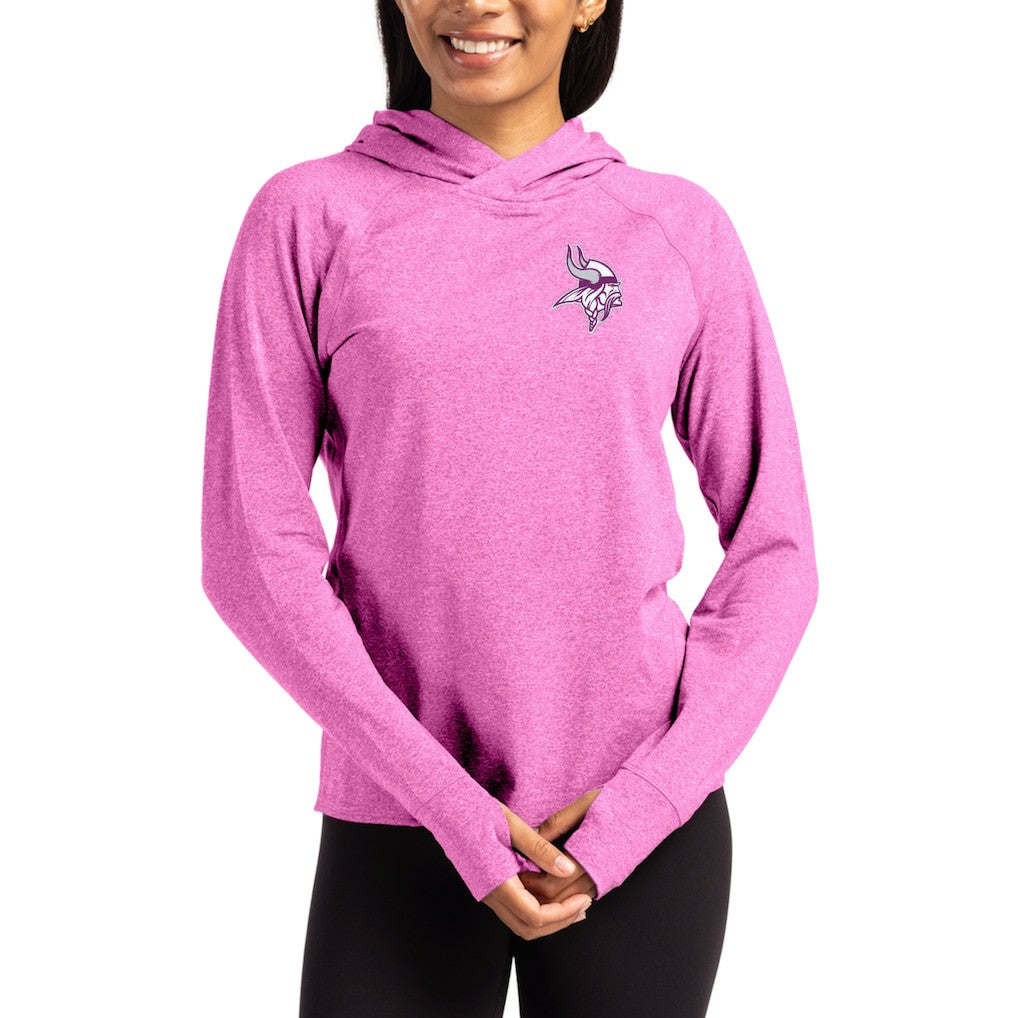 Minnesota Vikings Cutter & Buck Women's Tonal Logo Adapt Knit Recycled Raglan Pullover Hoodie | NFL Online