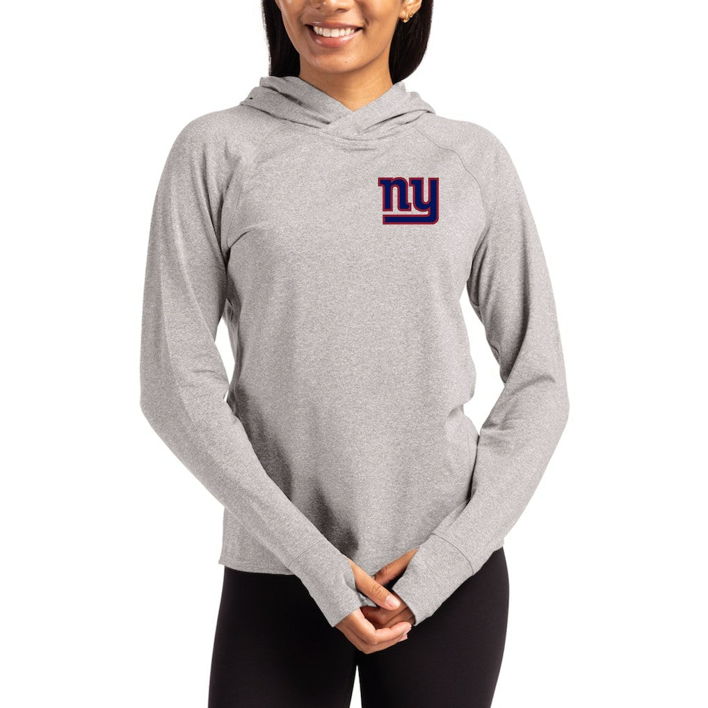 New York Giants Cutter & Buck Women's Primary Logo Adapt Knit Recycled Raglan Pullover Hoodie | NFL On sale