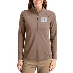 New York Giants Cutter & Buck Women's Tonal Adapt Eco Knit Stretch Recycled Raglan Half-Zip Pullover | NFL Online