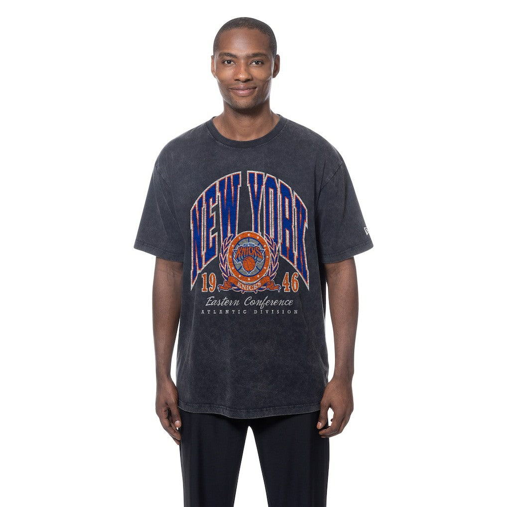 Black New York Knicks Sport Classics Mineral Washed T-Shirt | NBA