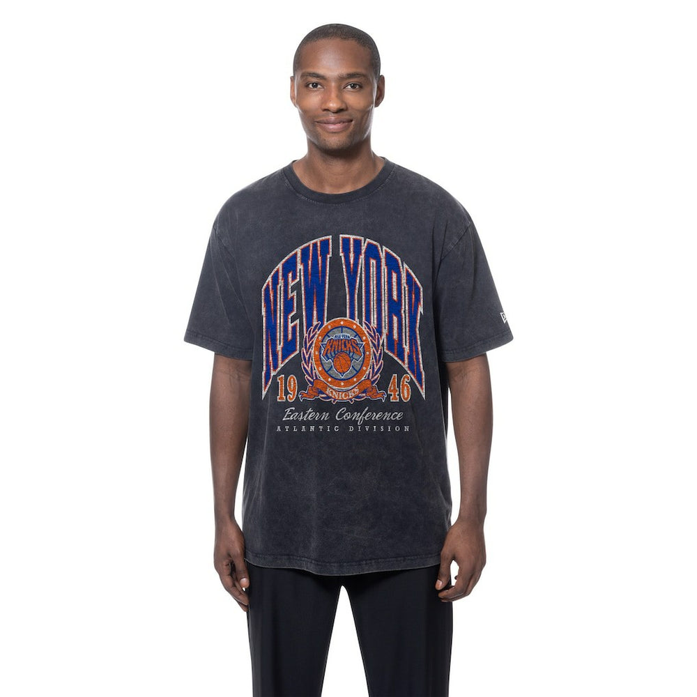 Black New York Knicks Sport Classics Mineral Washed T-Shirt | NBA