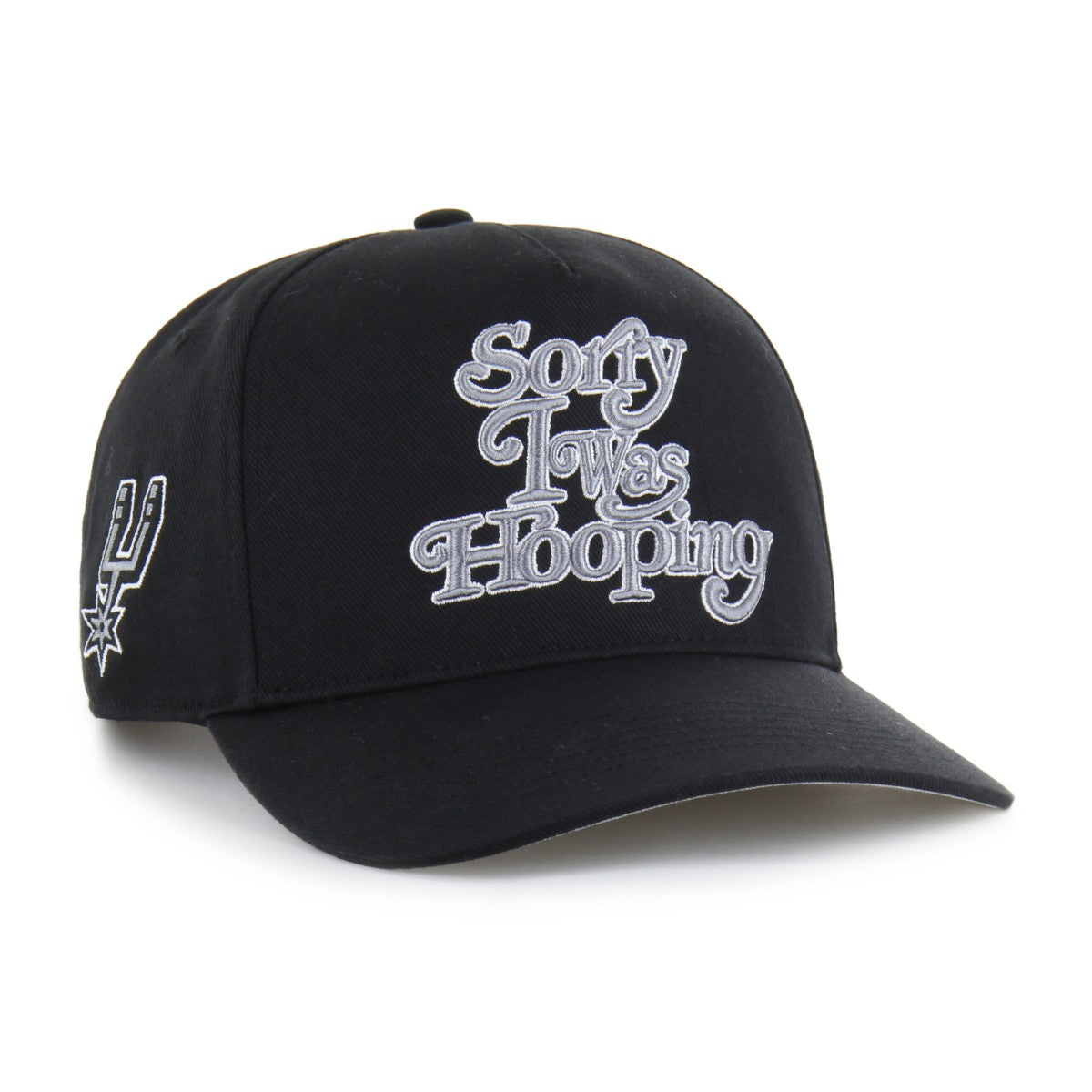 Black San Antonio Spurs Brand Seen by '47 Sorry I Was Hooping Hitch Adjustable Hat | NBA