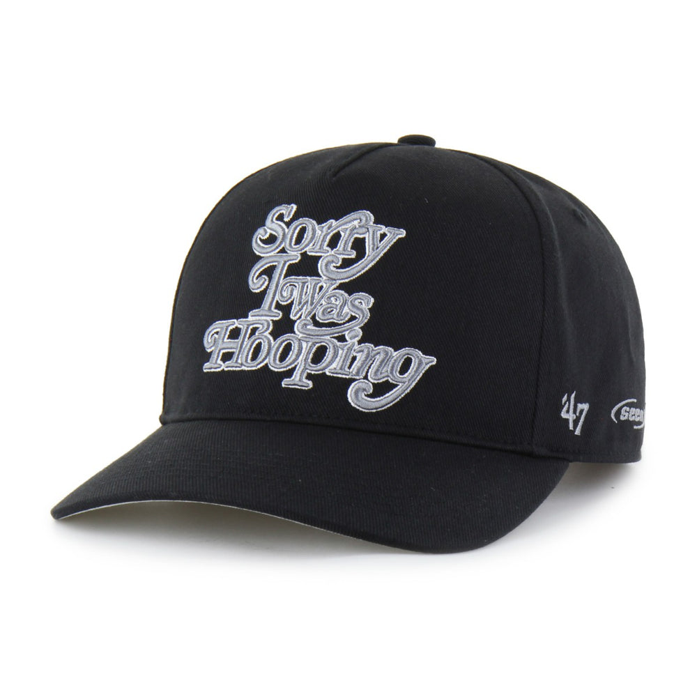 Black San Antonio Spurs Brand Seen by '47 Sorry I Was Hooping Hitch Adjustable Hat | NBA
