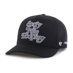 Black Brooklyn Nets Brand Seen by '47 Sorry I Was Hooping Hitch Adjustable Hat | NBA