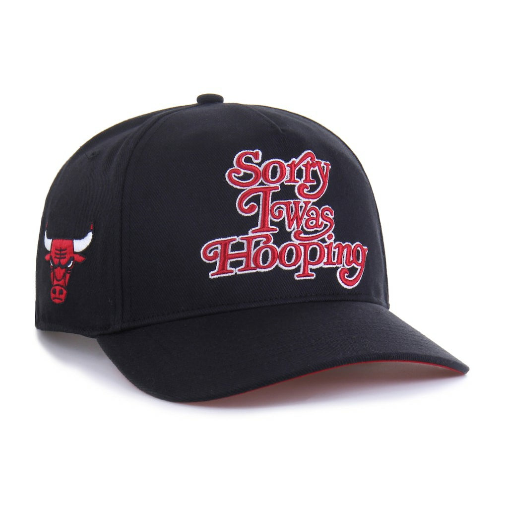 Black Chicago Bulls Brand Seen by '47 Sorry I Was Hooping Hitch Adjustable Hat | NBA