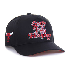 Black Chicago Bulls Brand Seen by '47 Sorry I Was Hooping Hitch Adjustable Hat | NBA