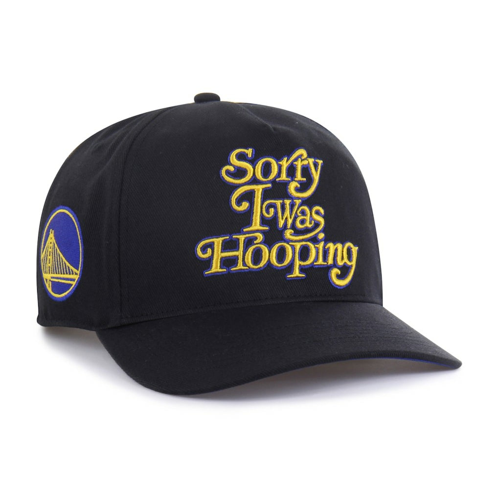 Black Golden State Warriors Brand Seen by '47 Sorry I Was Hooping Hitch Adjustable Hat sale | NBA
