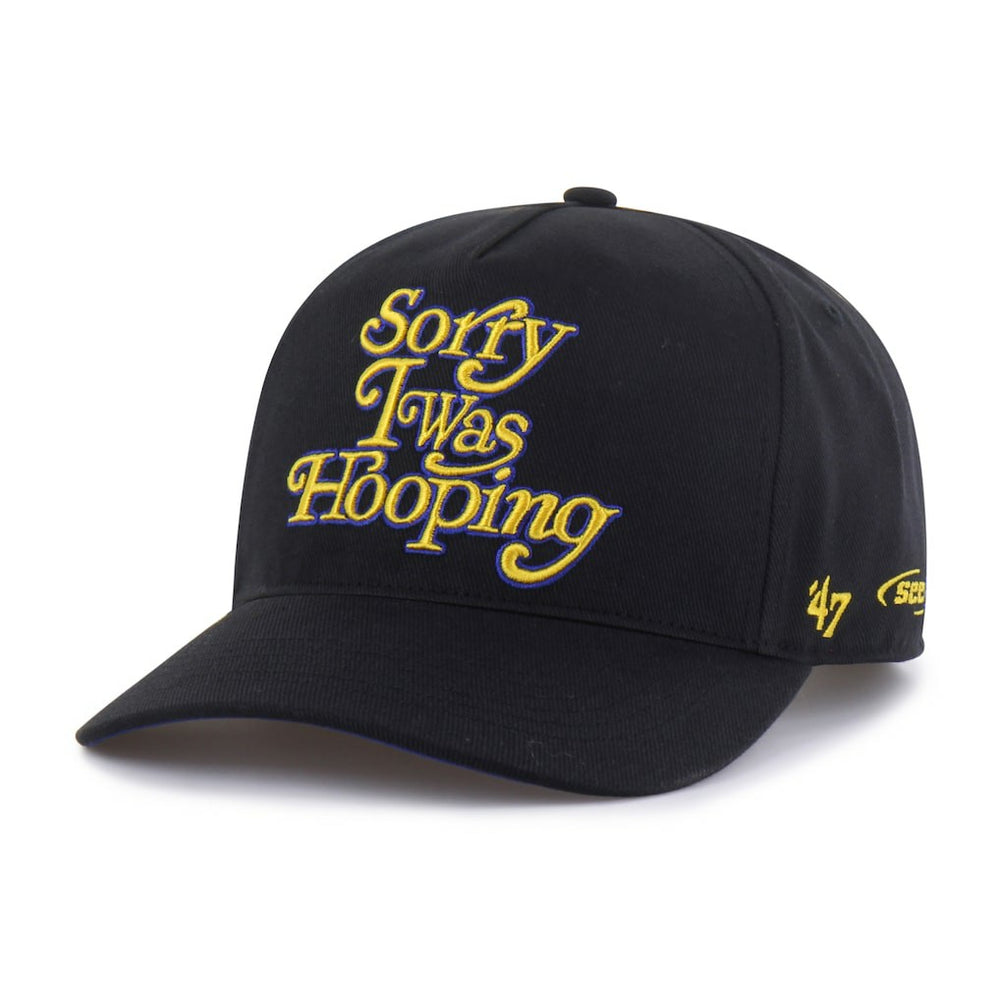 Black Golden State Warriors Brand Seen by '47 Sorry I Was Hooping Hitch Adjustable Hat sale | NBA