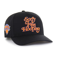 Black New York Knicks Brand Seen by '47 Sorry I Was Hooping Hitch Adjustable Hat | NBA