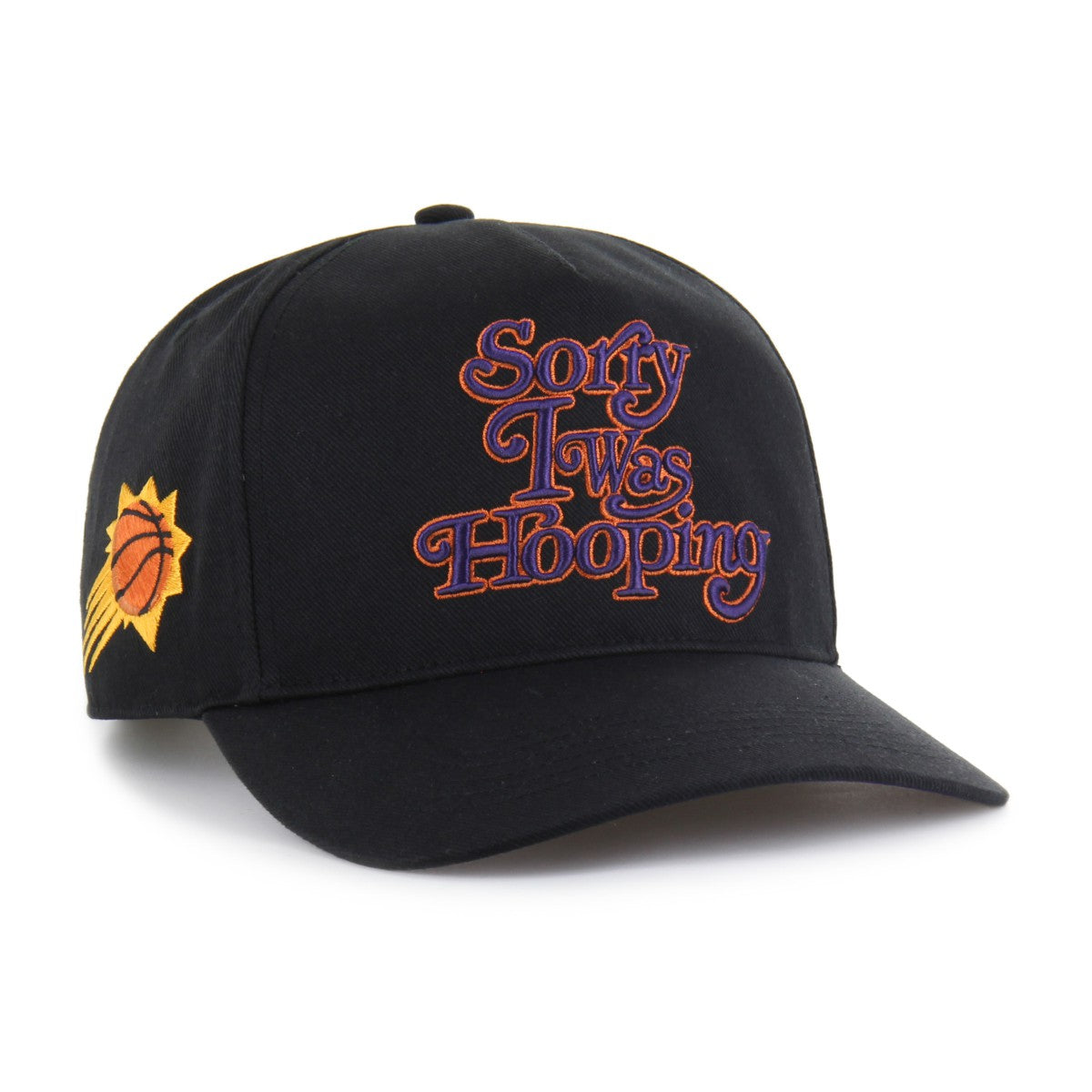 Black Phoenix Suns Brand Seen by '47 Sorry I Was Hooping Hitch Adjustable Hat | NBA