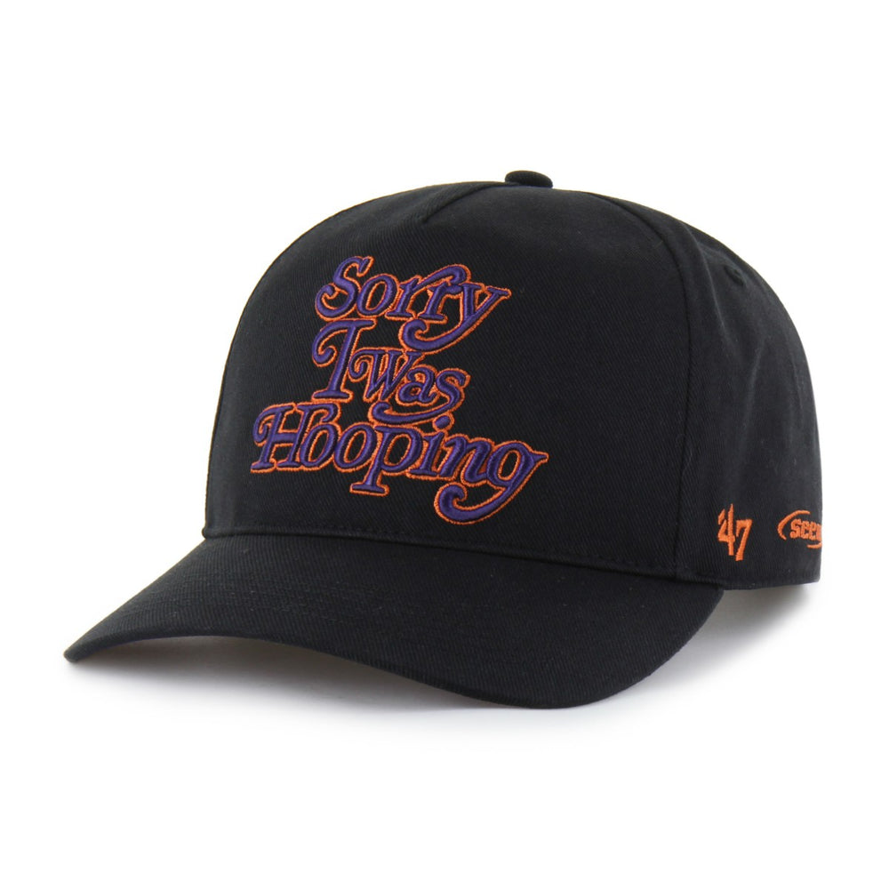 Black Phoenix Suns Brand Seen by '47 Sorry I Was Hooping Hitch Adjustable Hat | NBA
