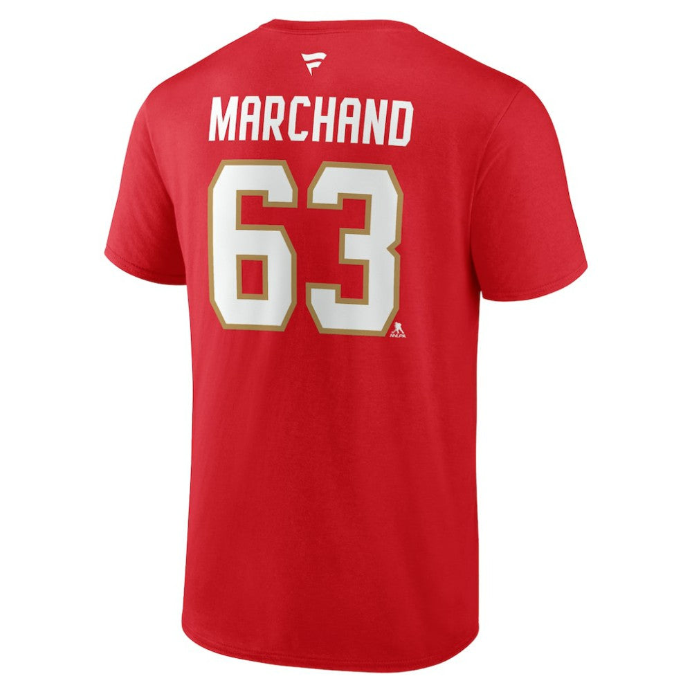 Brad Marchand Florida Panthers Fanatics Authentic Stack Name & Number T-Shirt -  NHL T-shirts