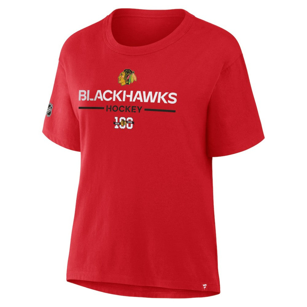 Chicago Blackhawks Fanatics Women's Centennial Celebration T-Shirt -  NHL T-shirts