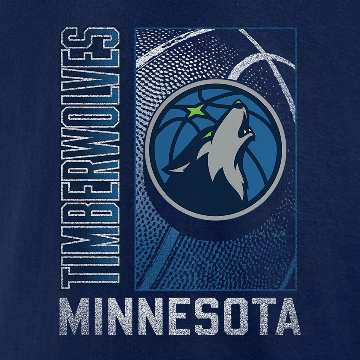 Navy Minnesota Timberwolves '90s Graphic T-Shirt | NBA